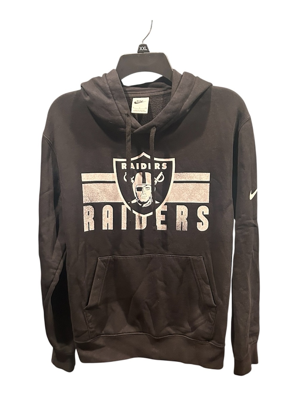 Nike Las Vegas Raiders RFLCTV Chevron Pullover Hoodie Sweatshirt Mens Small S